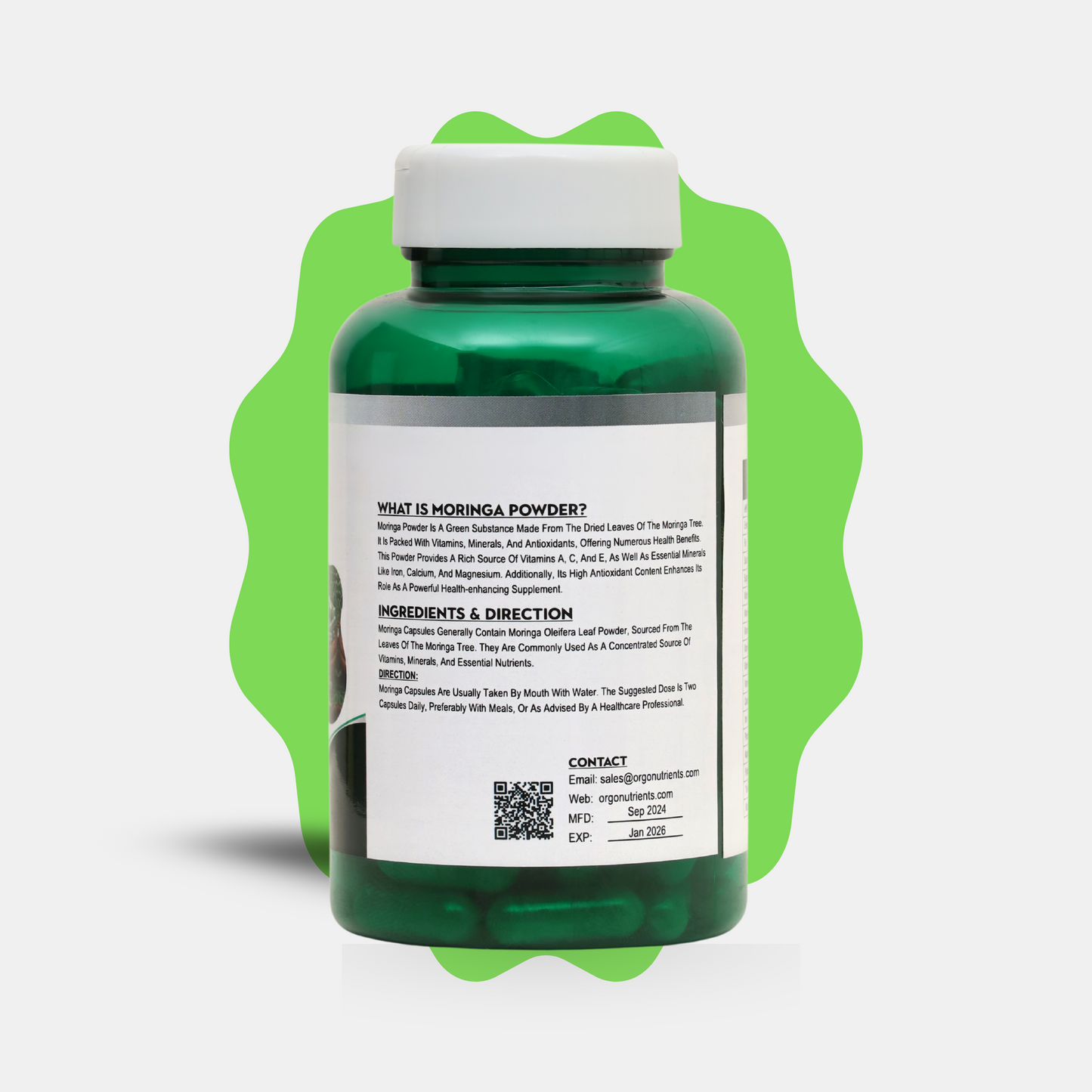 🇵🇰 AZADI SALE - Moringa Powder 250g  & Moringa Capsules | Nutrient-Rich Superfood Combo